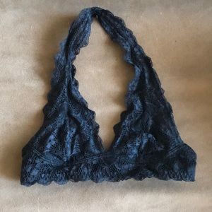 Free people black Lace bralette